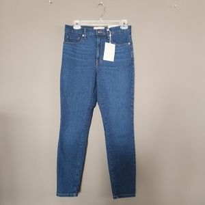 NWT Women's 27 EVERLANE Authentic Stretch Hi Rise Skinny Blue Denim Jean Pants